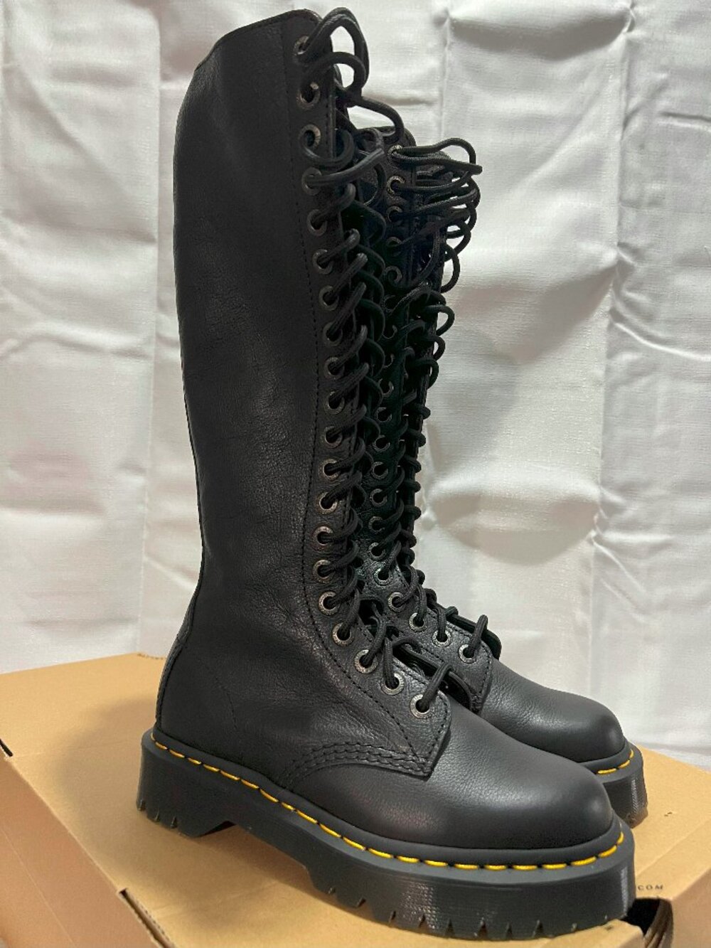 Dr. Martens women's 1B60 Bex black leather lace-up knee-high boots